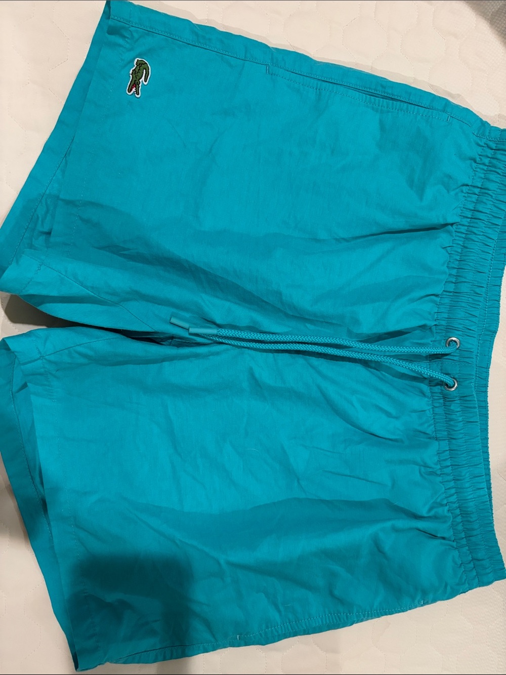 Lacoste Men's Turquoise Athletic Swim Shorts